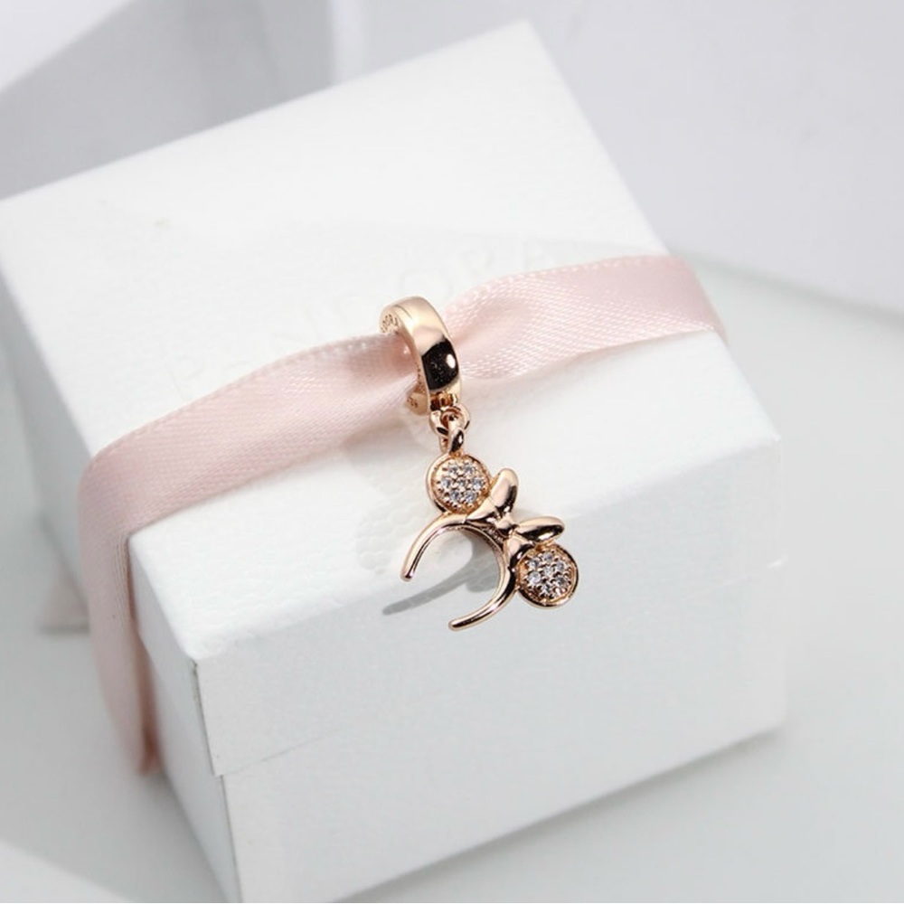 Disney parks rose gold Minnie ears charm